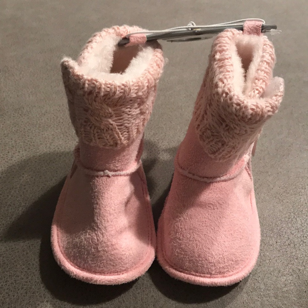 Pink baby boots